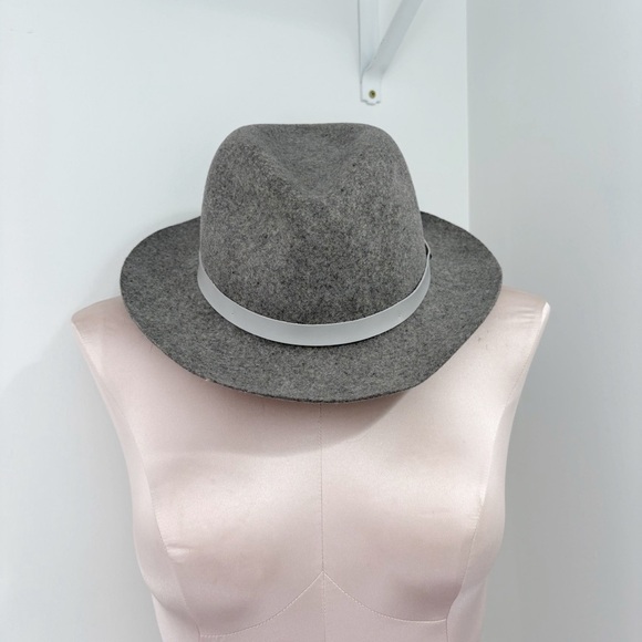 Rag and Bone 100% Wool Fedora Felted Hat Wide Brim Made in the USA Festival main image 16